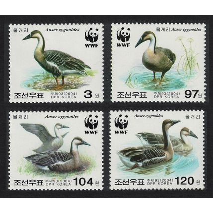 Korea WWF Birds Swan Goose 4v 2004 MNH SG#N4450-N4453 MI#4823-4826 Sc#4399-4402