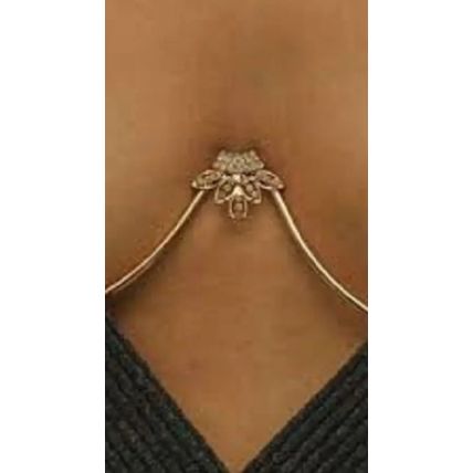 Sexy bustier gold Rhinestone party Brand New