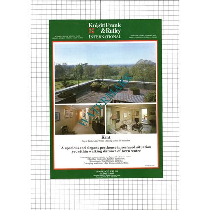 Royal Tunbridge Wells Kent House Sale Advert - 1991 Clipping