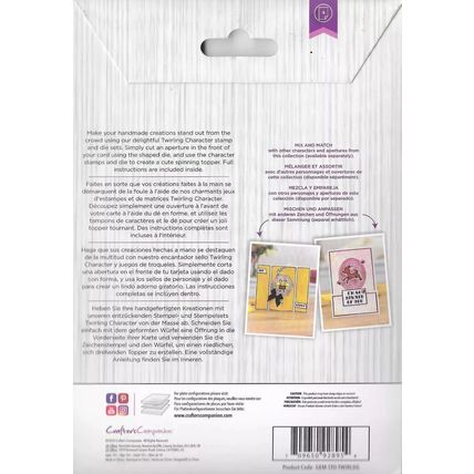Crafter's Companion. Gemini. Twirling Dog Stamp & Die Set. Die Cutting Crafts