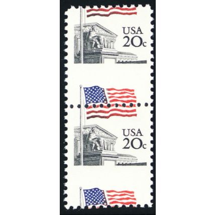 1894, Mint NH 20¢ Dramatic Perf Shift Error Pair - Stuart Katz