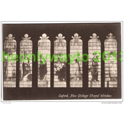 OXFORD, NEW COLLEGE CHAPEL WINDOW, OXON, ENGLAND, 1900/10s?, Postcard