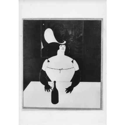 Aubrey Beardsley The Fat Woman Tate Gallery Painting Postcard