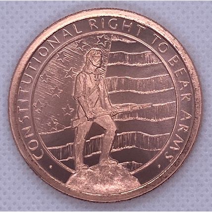 1 Oz Copper Collectible Constitutional Right To Bear Arms Second Amendment