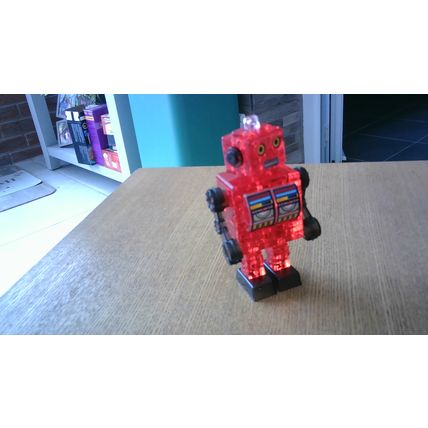 3D CRYSTAL PUZZLES - TIN ROBOT & APPLE (2 Puzzles)