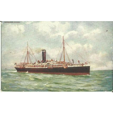 Orien t Line RMS ORONTES Tuck Oilette Postcard (6229)