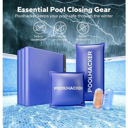 Winter Pool Cover 15FT/18FT/21FT/24FT - 18 Foot round Pool Cover, 4 Foot Overlap