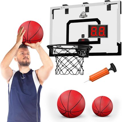 24" X 16" Large Basketball Hoop Indoor for Adults, over the Door Basketball Hoop