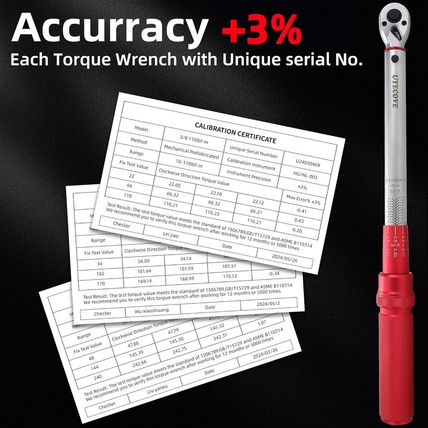 1/4 3/8 1/2-Inch Drive Click Torque Wrench, 3Pcs Torque Wrench Set 20-200Ft .Lb,