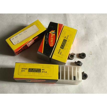 NEW LOT 40 VALENITE RD 081 NGL 125 CARBIDE INSERTS, GRADE: T15,NGL 125 ,SV