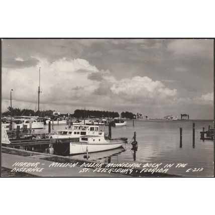 Harbor, St Petersburg, Florida, c.1930s - EKC RPPC