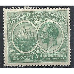 Bermuda 1920 SG60 1/2d Green Mounted Mint .. .