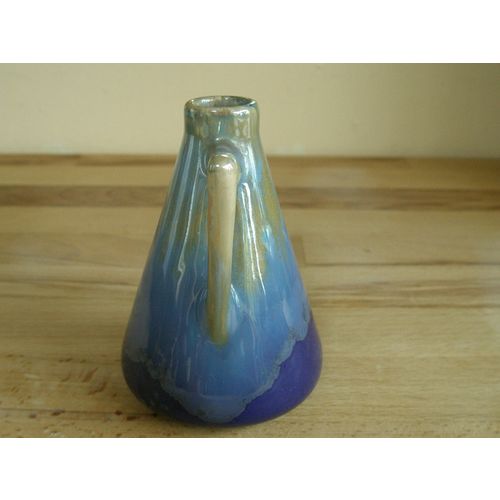 Continental Pottery Blue Lustre Bud Vase