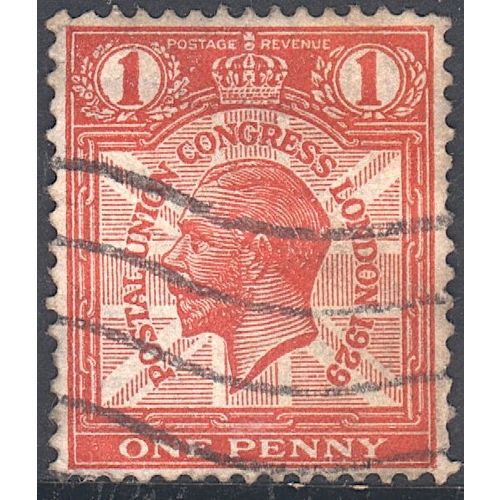 GB stamps 1929 - KGV SG435 - 1d red UPU Congress - used