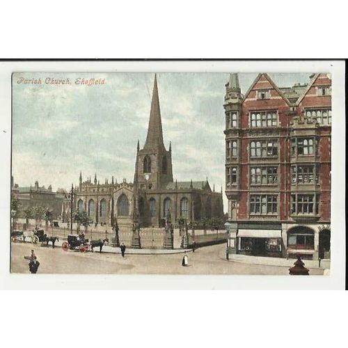 Yorkshire SHEFFIELD Parish Church Postcard by Valentine