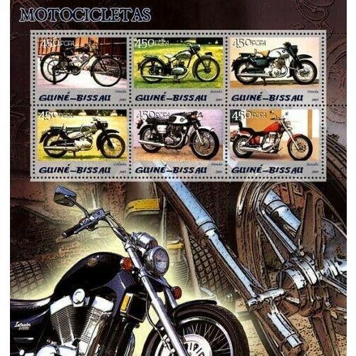 GUINE BISSAU 2005 SHEET MNH MOTORCYCLES MOTOCICLETAS MOTOCYCLETTES MOTOS 2
