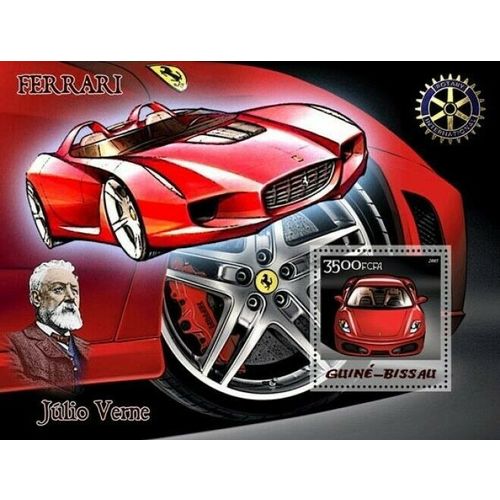 GUINE BISSAU 2005 SHEET MNH FERRARI JULES VERNE ROTARY CARS COCHES AUTOS 2A