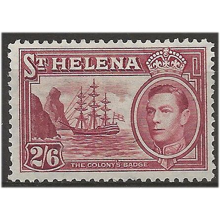 St Helena 1938 SG1137 2/6d Maroon Mounted Mint . ..