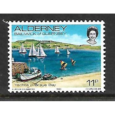 ALDERNEY 1983 SG A4 11p YACHTS IN BRAYE BAY U/M MINT