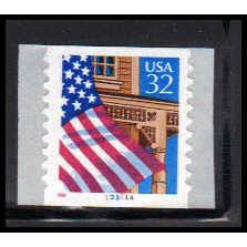 2915A 32c U.S. Flag Over Porch Very Fine MNH CNS 13311A 10x10 P/UL PA2647