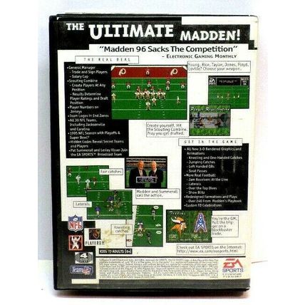 Madden NFL 96 (Sega Genesis, 1995) Complete Tested (J1)
