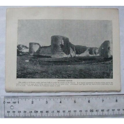 1913 illustration: Pevensey Castle
