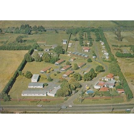 Meadowcourt Motel Auto Park Aerial Papaptoetoe New Zealand Postcard
