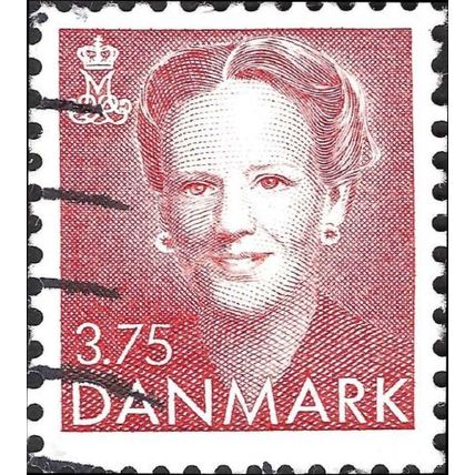 DENMARK, Queen Margrethe II, red 1992, 3.75Sk, #4