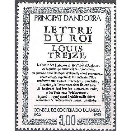 Andorre Français 1983 Michel 336 Neuf ** Cote (2008) 2.00 € Conseil douanière