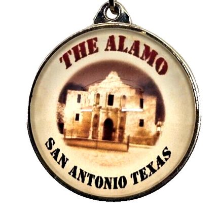 San Antonio Texas The Alamo Keychain Luggage Purse Bag Fob Vintage Souvenir (B15