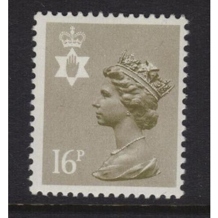 NI42a 16p Drab Perf 15x14 NORTHERN IRELAND - Unmounted Mint