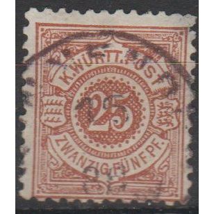 Mi: 48 used 1875 Wurttemberg Cat € 20