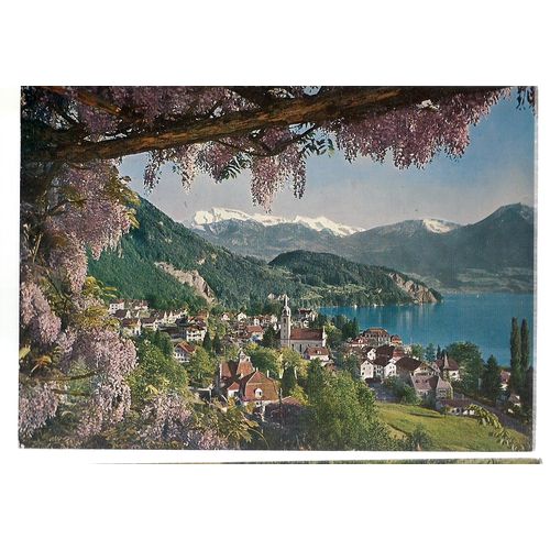 LAKE LUCERNE, VITZNAU used vintage postcard.1982 postmark =