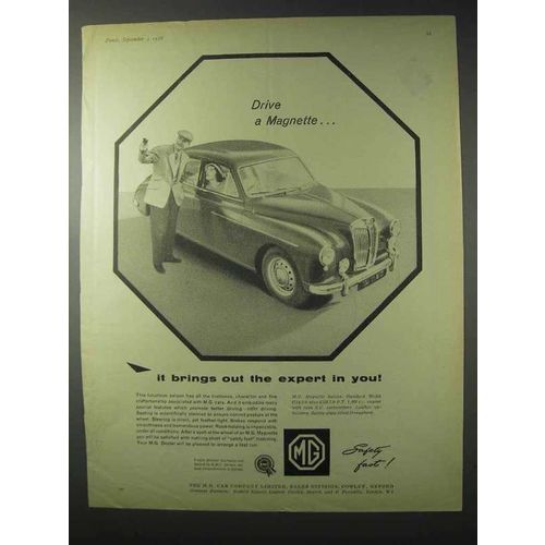 1958 MG Magnette Car Ad - Brings Out The Expert