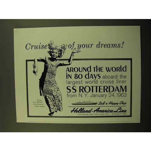 1962 Holland-America Line Ad - Cruise of Your Dreams