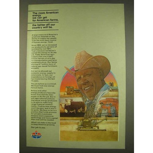 1976 Amoco Oil Ad - Energy For American Farms