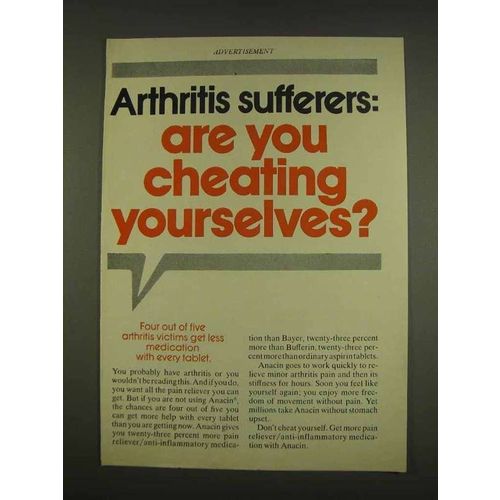 1976 Anacin Medicine Ad - Are You Cheating Yourselves