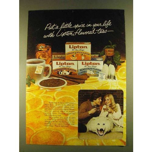 1980 Lipton Orange & Spice, Cinnamon & Black Rum Tea Ad