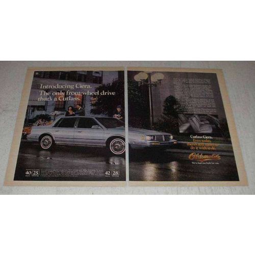 1982 2-page Oldsmobile Cutlass Ciera Brougham Ad