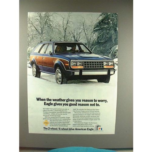 1984 AMC Eagle Wagon Car Ad - Weather Gives Reason