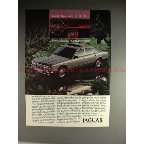 1988 Jaguar XJ6 Car Ad - Evolution of the Species!