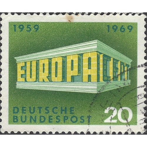 GERMANY, Europa CEPT, Temple, green 1968, 20pf, #5