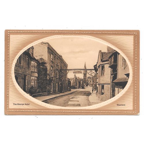 PRINTED POSTCARD OF GEORGE HOTEL STAMFORD LINCOLNSHIRE POSTED 1913 (2857)