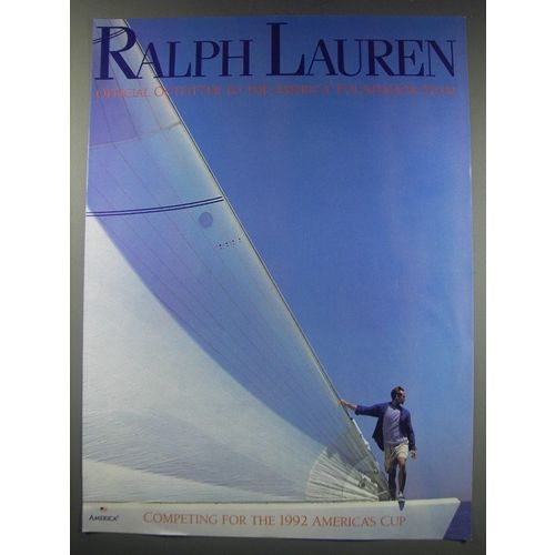 1991 Ralph Lauren Fashion Ad - Official outfitter to the America Foundation Team