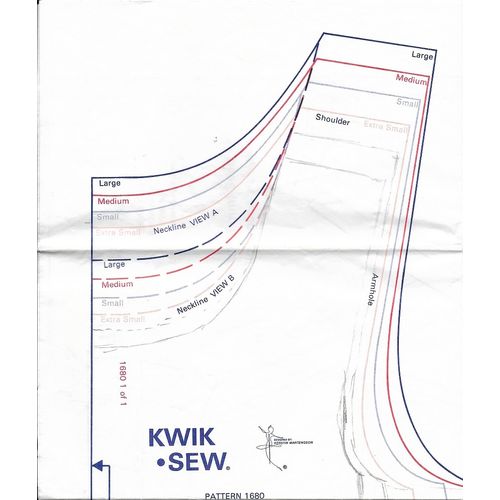 Kwik Sew 1680 Sewing Pattern Misses Leotards Size XS S M L Uncut Ca. 1987