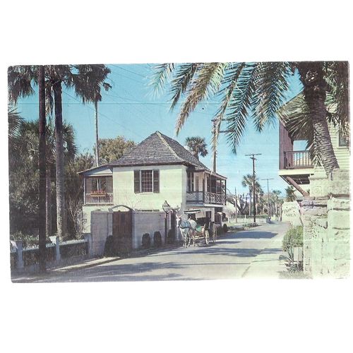 THE LLAMBIAS HOUSE, ST. AUGUSTINE, FLORIDA, USA used vintage postcard =