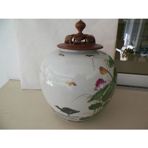 HORIZONS 11'' PORCELAIN JARDINIERE-FLORAL DESIGN