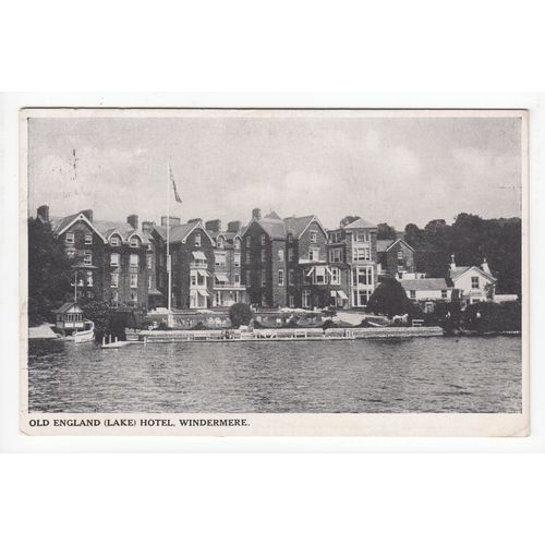 Old England Hotel Windermere Cumbria 1935 Postcard