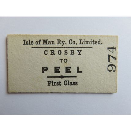 Isle of Man Railway Crosby-Peel Ticket #283