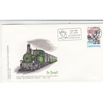 Luxembourg 1984 Letzeburger Eisebunnen Cover special cancel unaddressed VGC